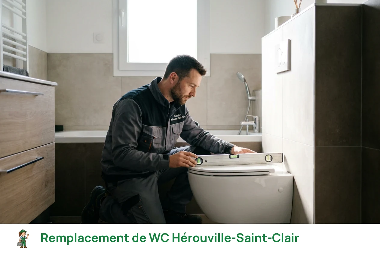 Remplacement de WC à Hérouville-Saint-Clair
