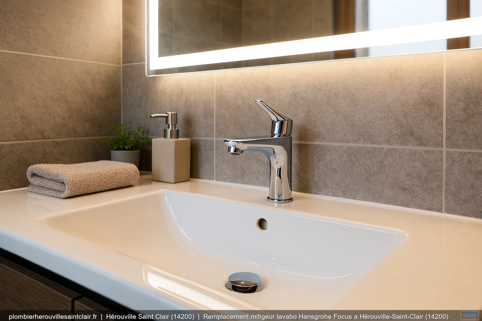 Remplacement mitigeur lavabo Hansgrohe Focus a Hérouville-Saint-Clair (14200)